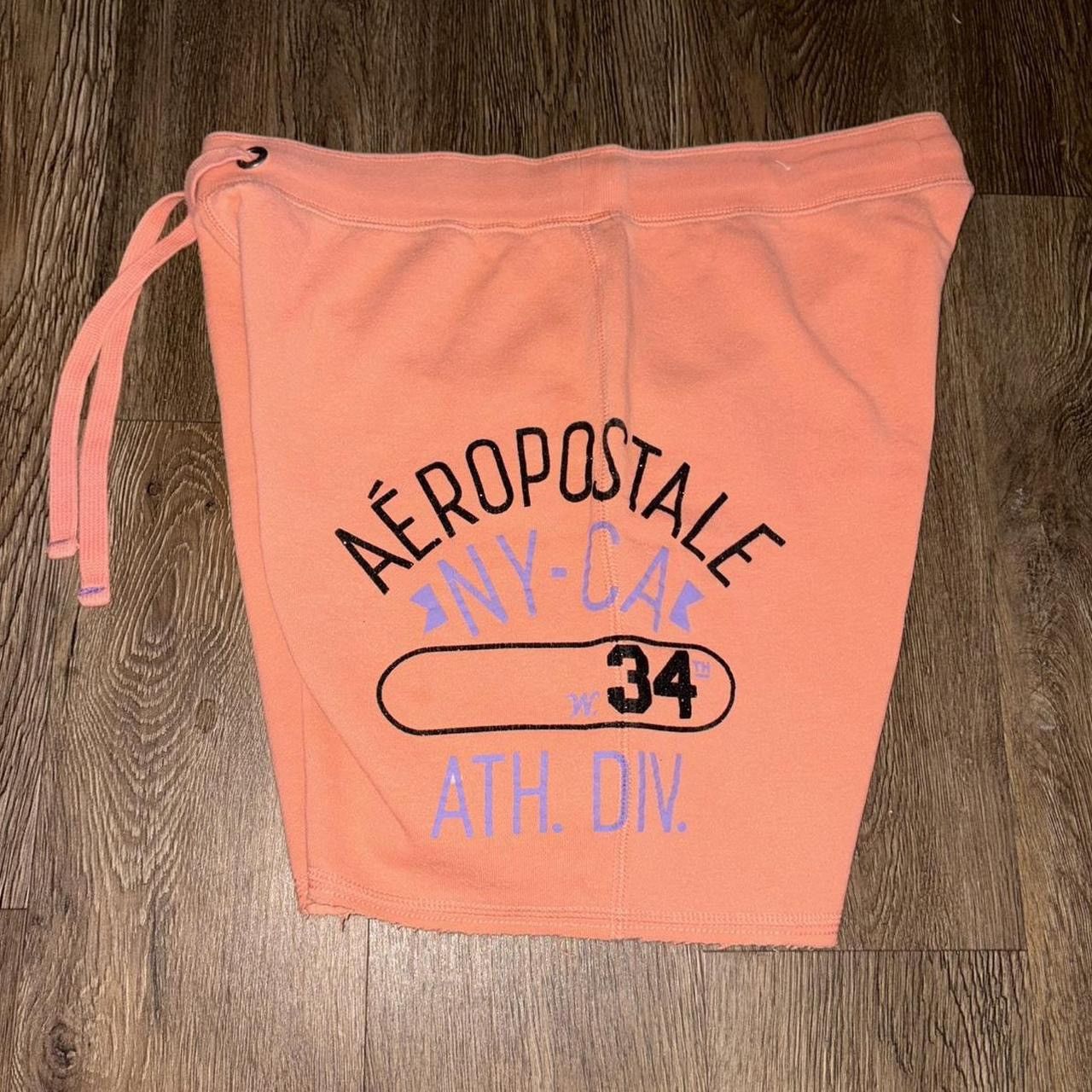 Aeropostale Y2K Aeropostale orange sparkle logo sweat shorts Size 28" / US 6 / IT 42 - 1 Thumbnail