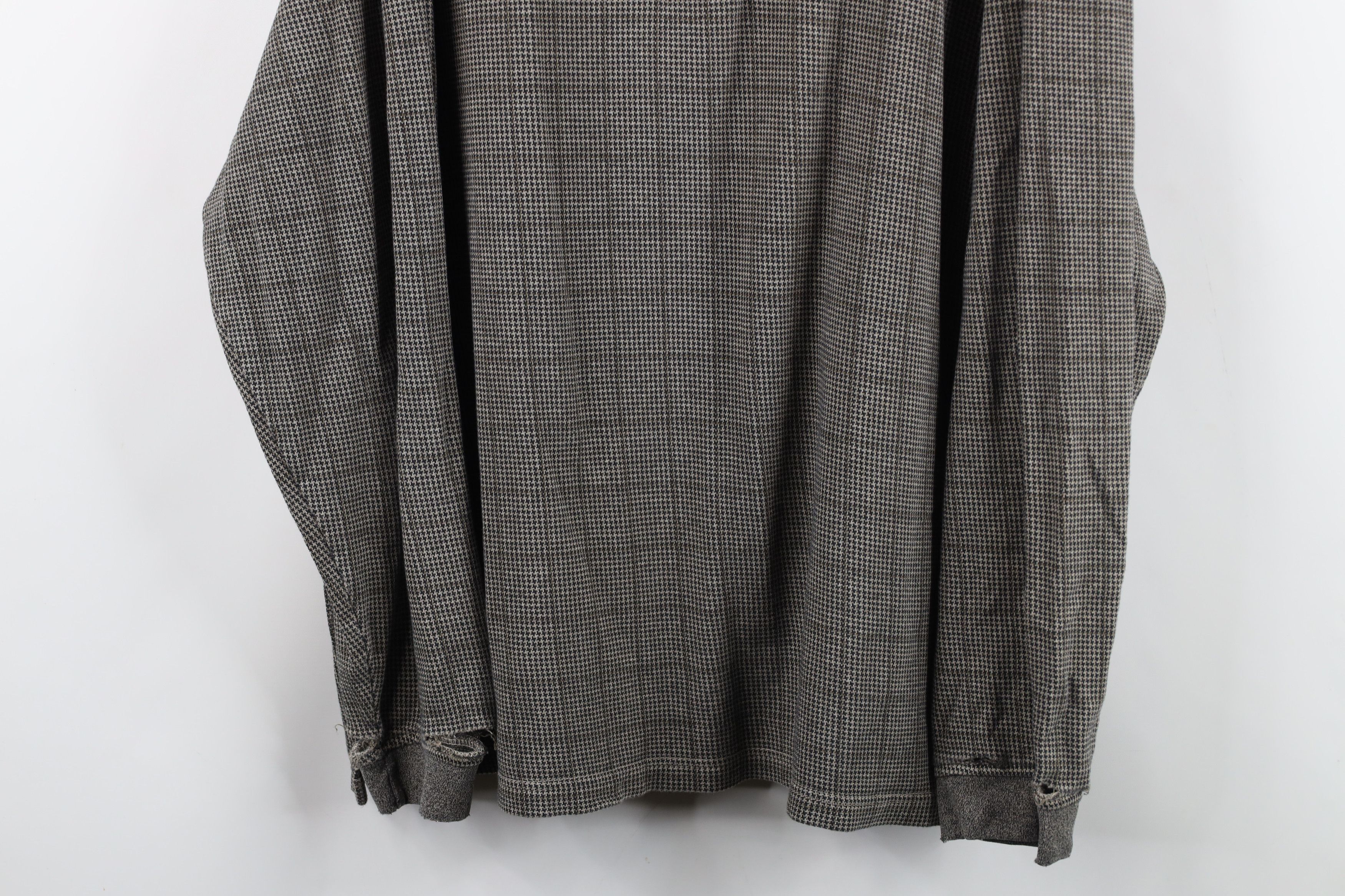 Vintage Vintage 90s Streetwear Houndstooth Long Sleeve Rugby Polo Size US XL / EU 56 / 4 - 3 Thumbnail