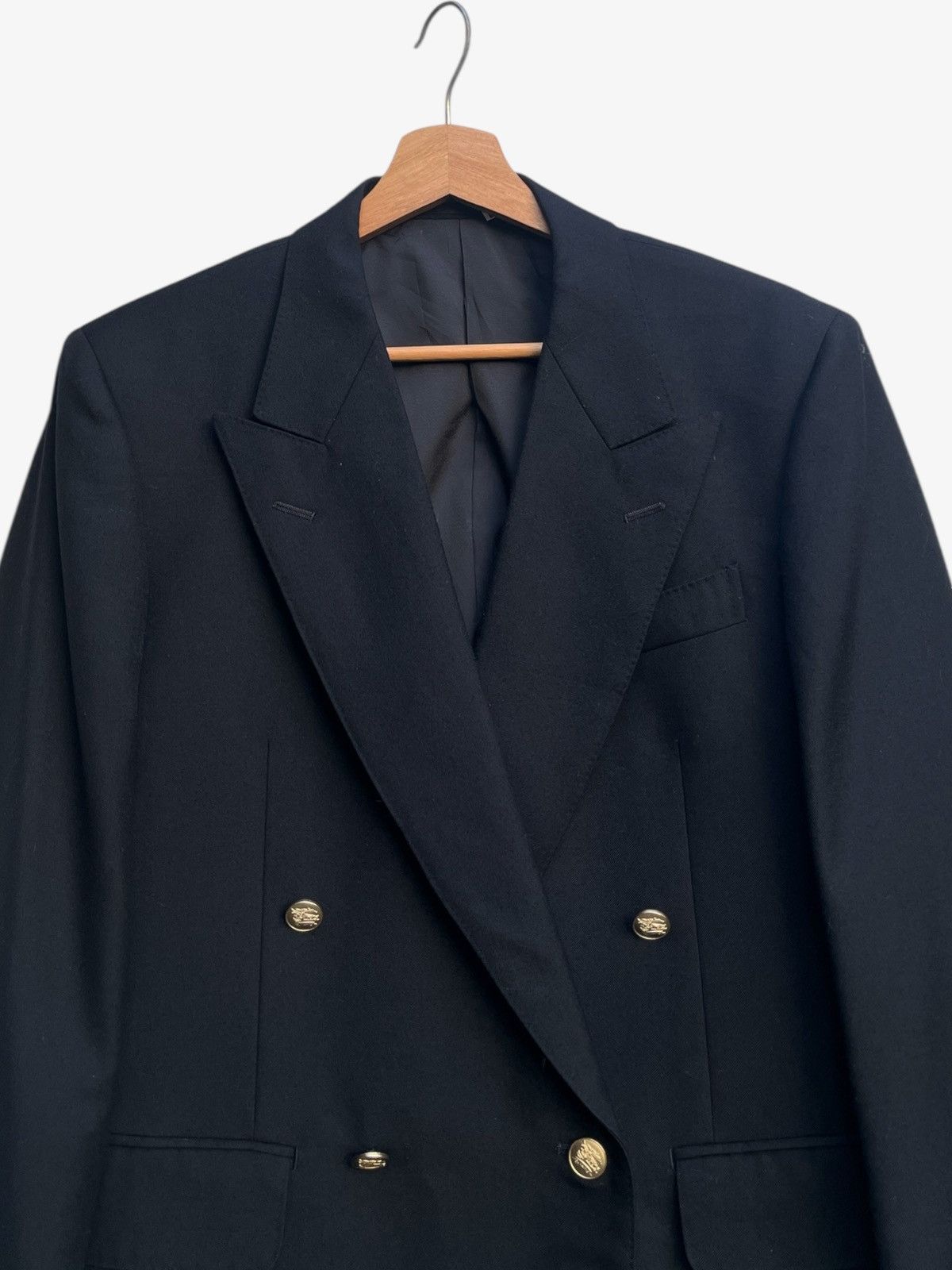 Burberry Burberrys Navy Double Breasted Tasmania Wool Golden Buttons Size US S / EU 44-46 / 1 - 7 Thumbnail