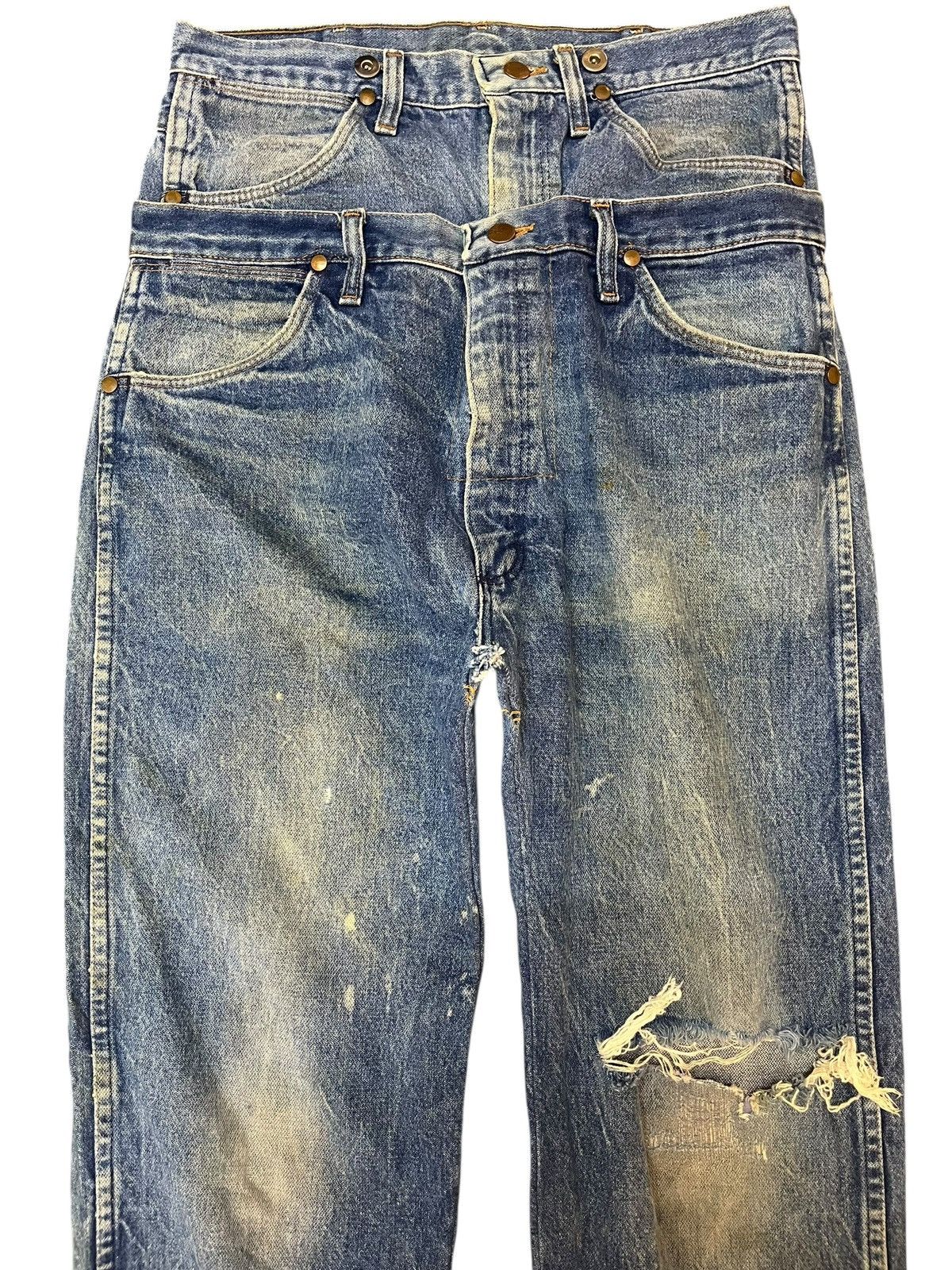 Wrangler Vintage Wrangler Double Waist Grunge Distressed Denim Size US 30 / EU 46 - 2 Thumbnail