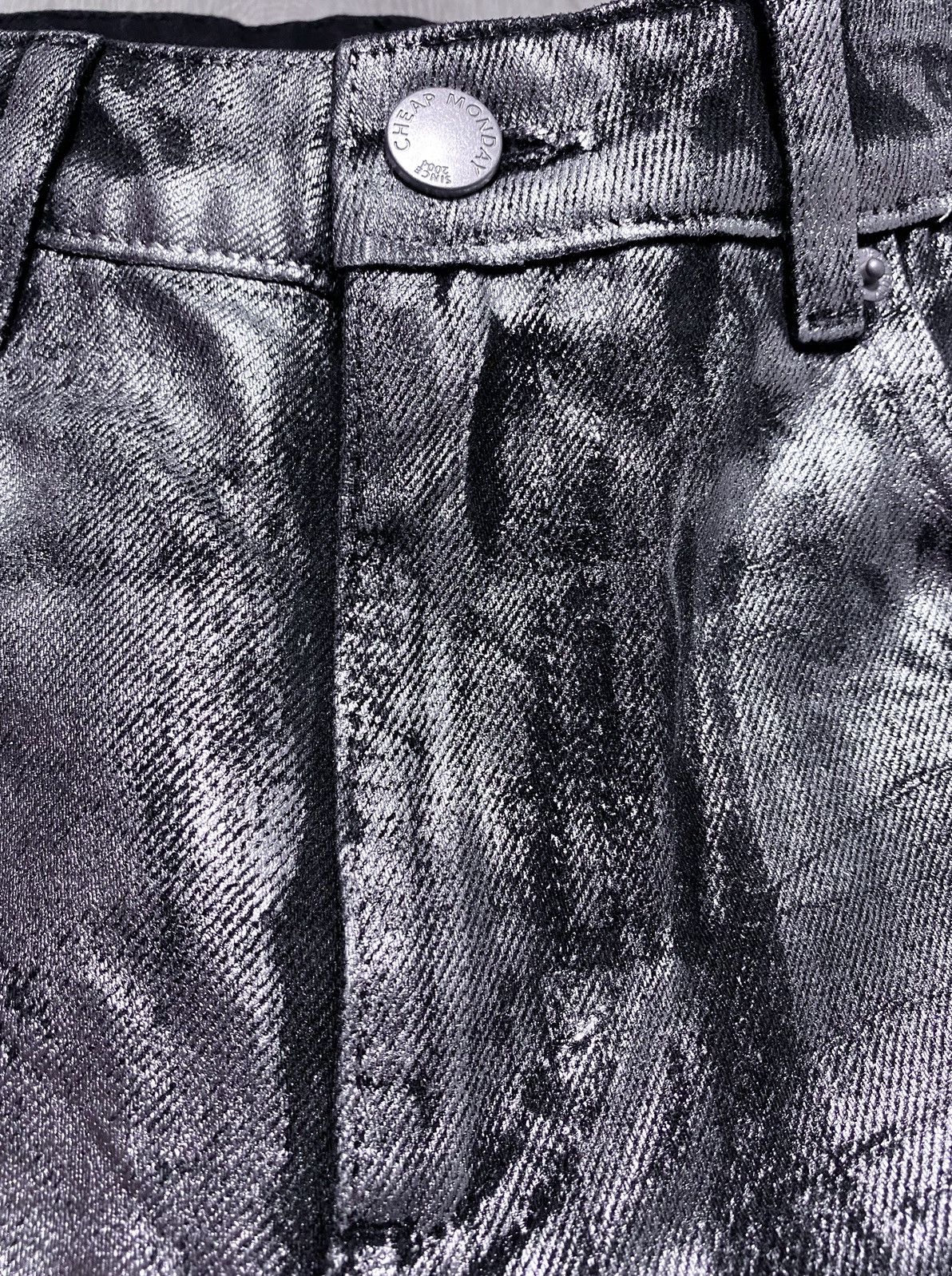 Cheap Monday Margiela Style Silver Painted Archival Jeans Denim Artisanal Size 28" / US 6 / IT 42 - 10 Thumbnail