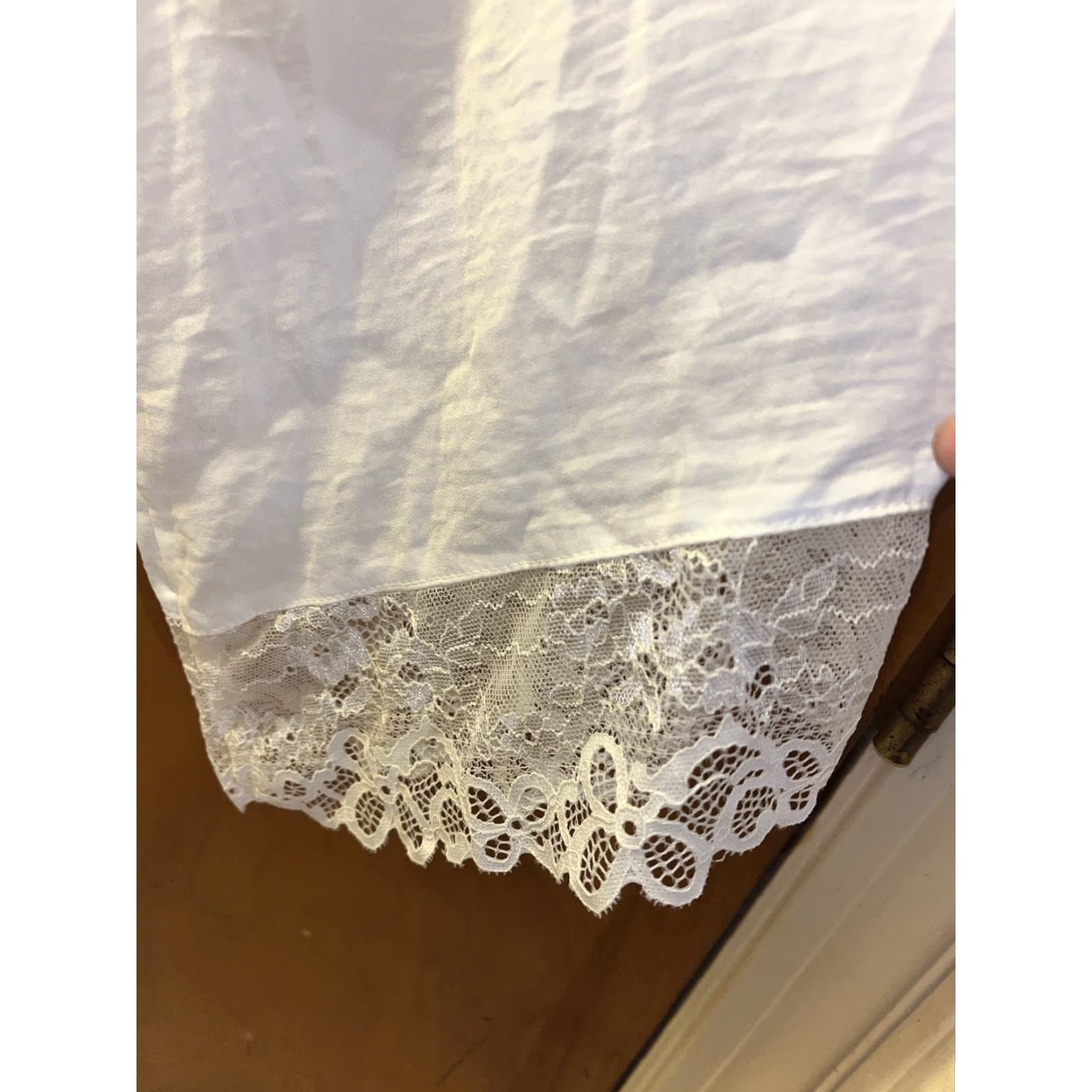Vintage Secret Treasures White Embroidered Bride Robe Lace Trim Size S (4-6) Robe | Robes | White Lace Embroidered Bride Secret Treasures Size S 4-6 Size ONE SIZE - 7 Thumbnail