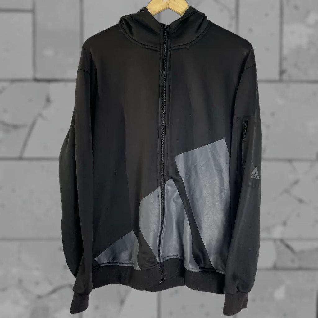 Adidas Adidas Black Full-Zip Hooded Athletic Jacket Womens Size 2XL Size XXL / US 16-18 / IT 52-54 - 1 Thumbnail