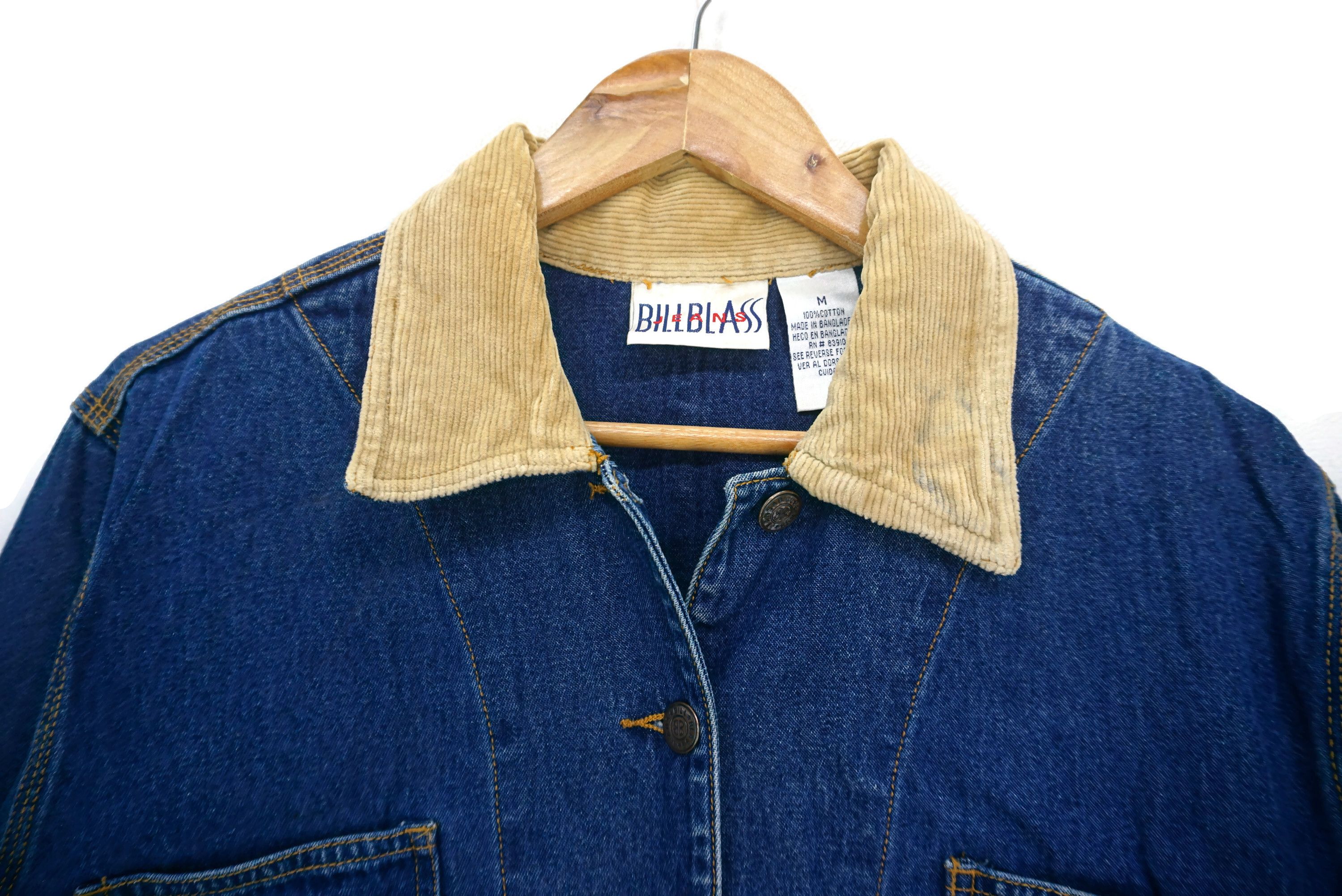 Bill Blass Bill Blass Denim Trucker Hunting Jacket Corduroy Collar Size M / US 6-8 / IT 42-44 - 3 Thumbnail