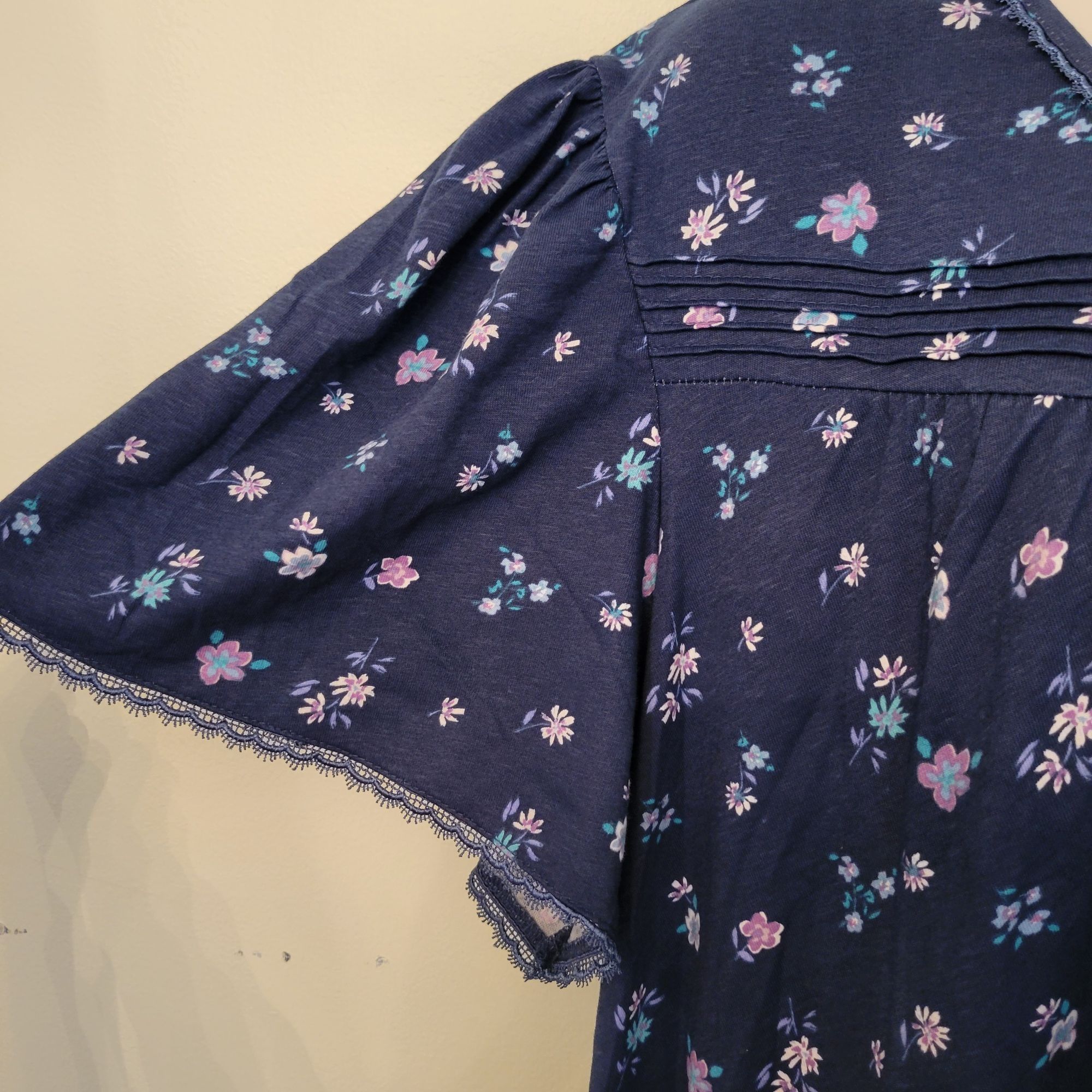 Vintage Dreams Co Blue Floral Nightgown 4X Cotton Long Modest House Size 4XL / US 24-26 - 7 Thumbnail