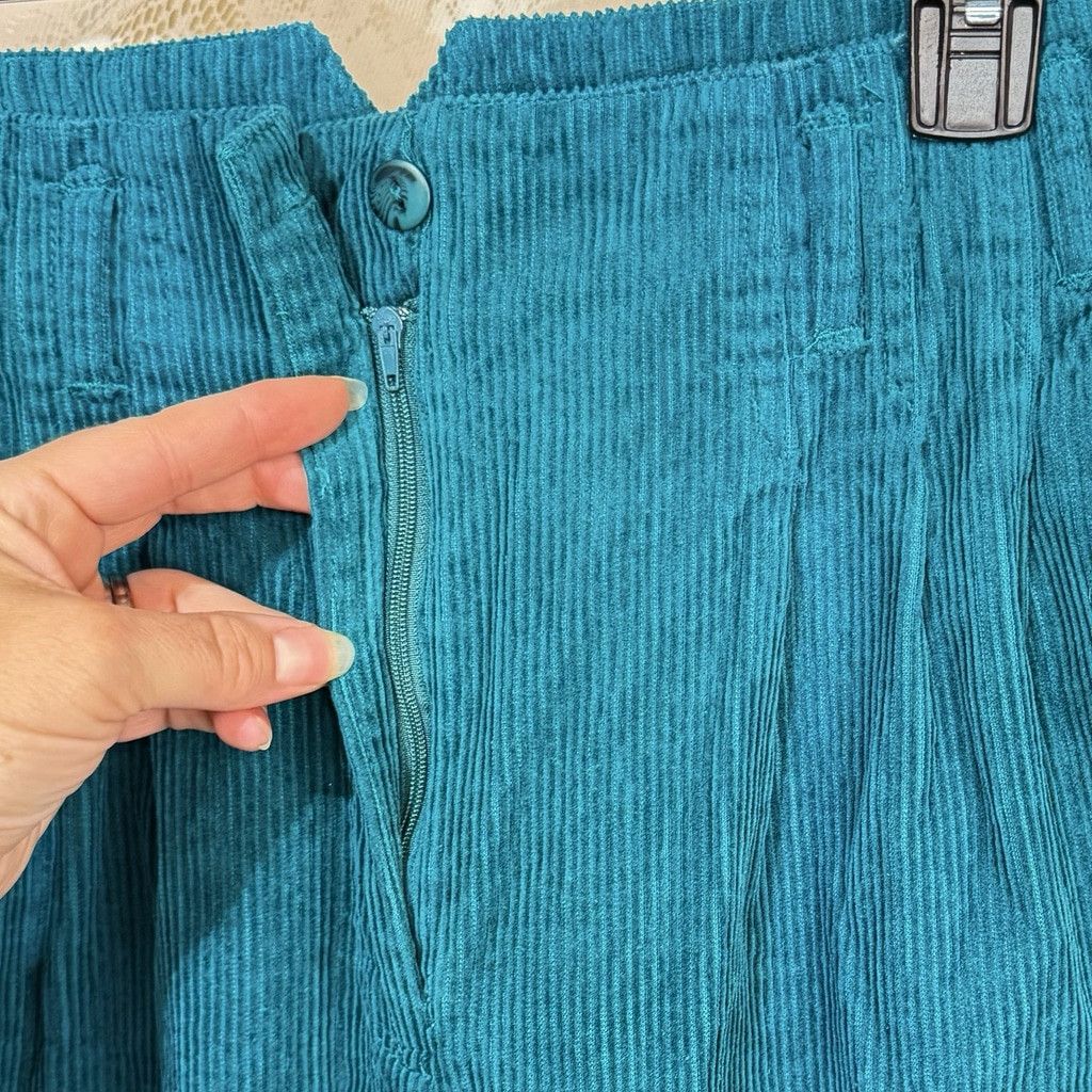 Vintage VTG 70s 80s SMALL MEDIUM Corduroy High Rise Tapered Wide Leg Size 32" / US 10 / IT 46 - 7 Thumbnail