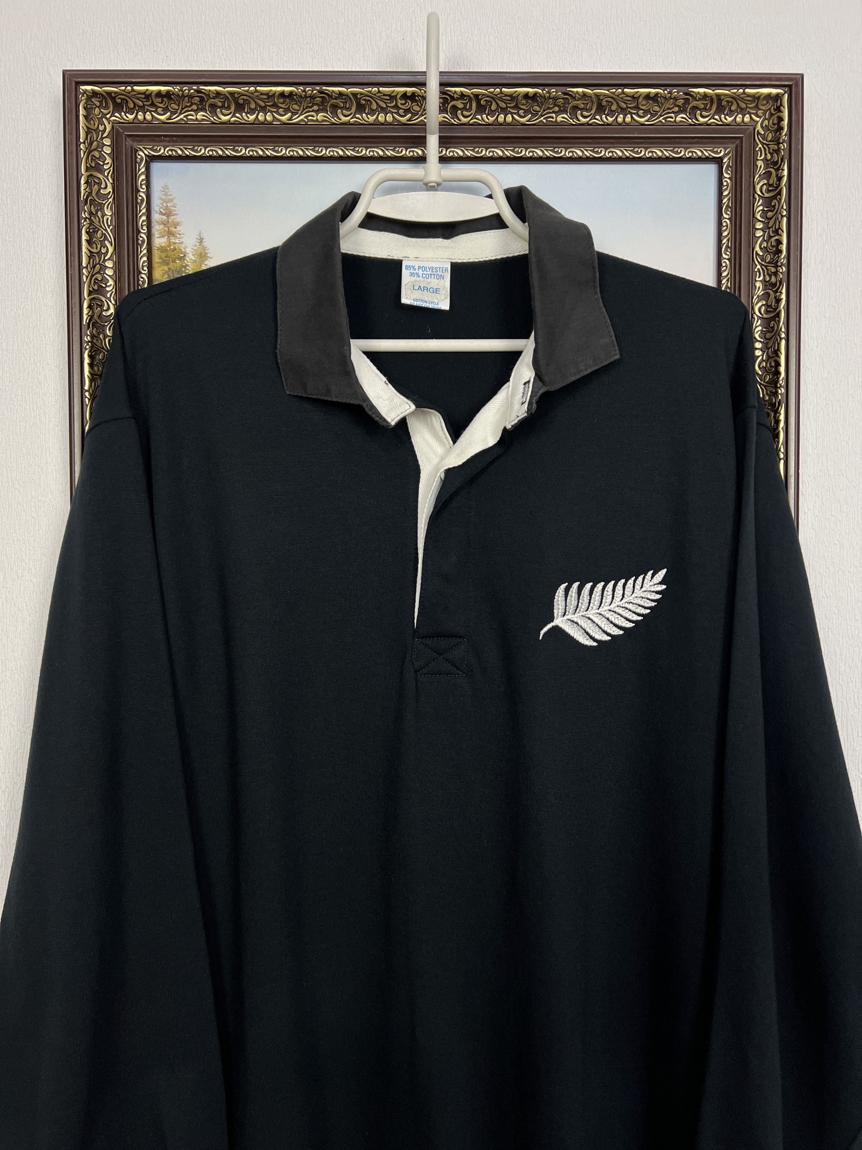 Vintage New Zealand All Blacks Rugby Union Jersey Long Sleeve Trikot Size US L / EU 52-54 / 3 - 2 Thumbnail