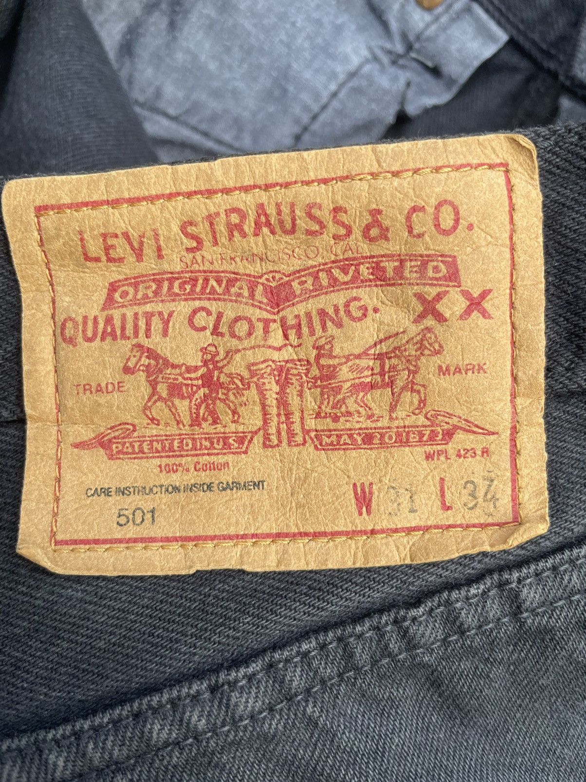 Levi's Vintage 90’s Levis 501 e Black Denim Size US 30 / EU 46 - 12 Thumbnail