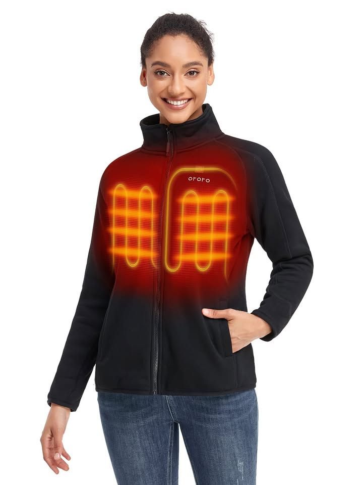 ORORO [Upgraded Battery] Women's Fleece Heated Jacket