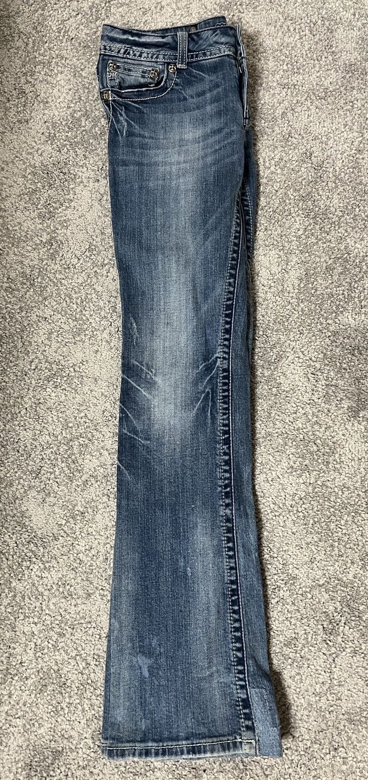 Miss Me × Vintage japan y2k style miss me bootcut denim jeans Size 33" - 3 Thumbnail
