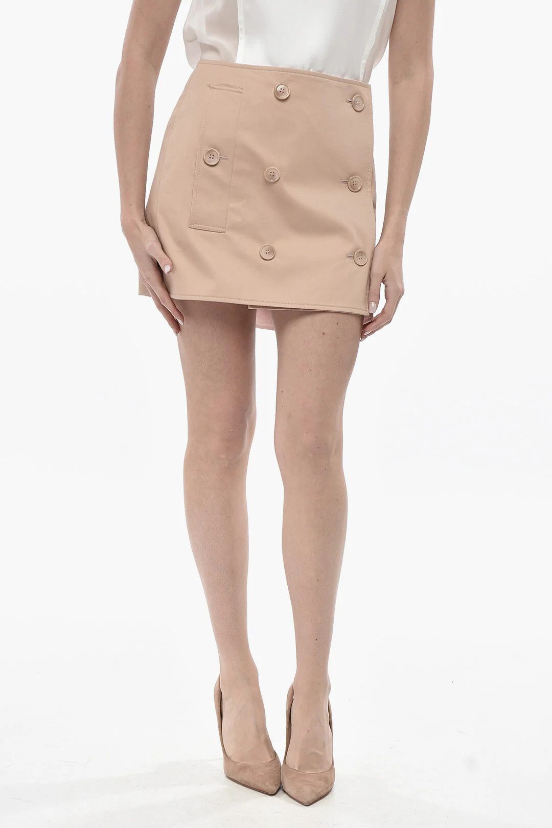 Burberry og1mm0426 Cotton Miniskirt in Pink Size 28" / US 6 / IT 42 - 1 Thumbnail