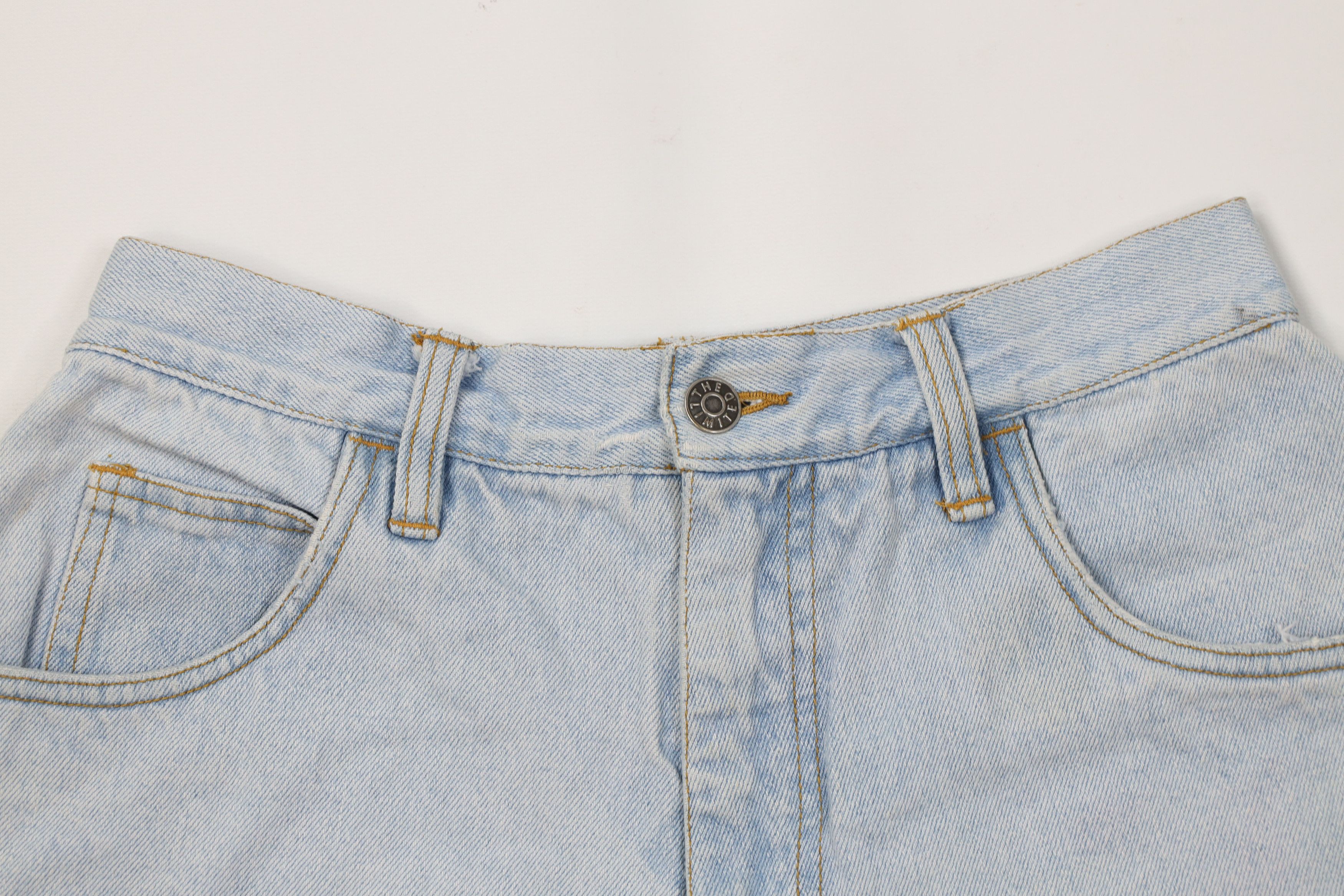 Vintage Vintage 90s The Limited Babydoll Cuffed Denim Jean Shorts Size 32" / US 10 / IT 46 - 2 Thumbnail