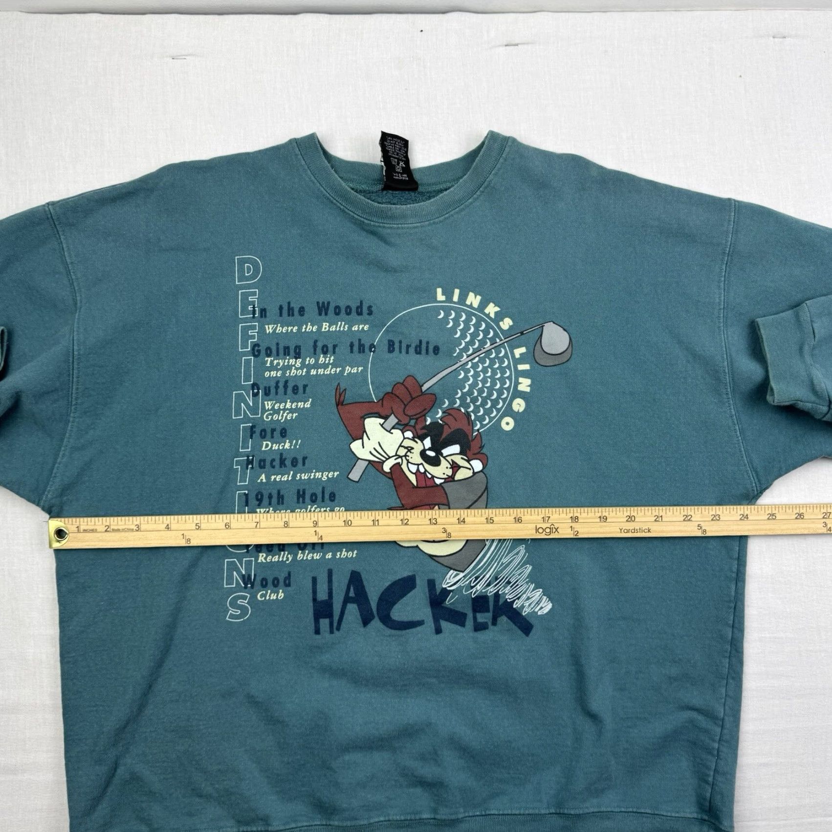 Vintage VINTAGE Warner Bros. Golf Sweatshirt Adult Large Green Pullover Cartoon 90s Mens Size US L / EU 52-54 / 3 - 7 Thumbnail