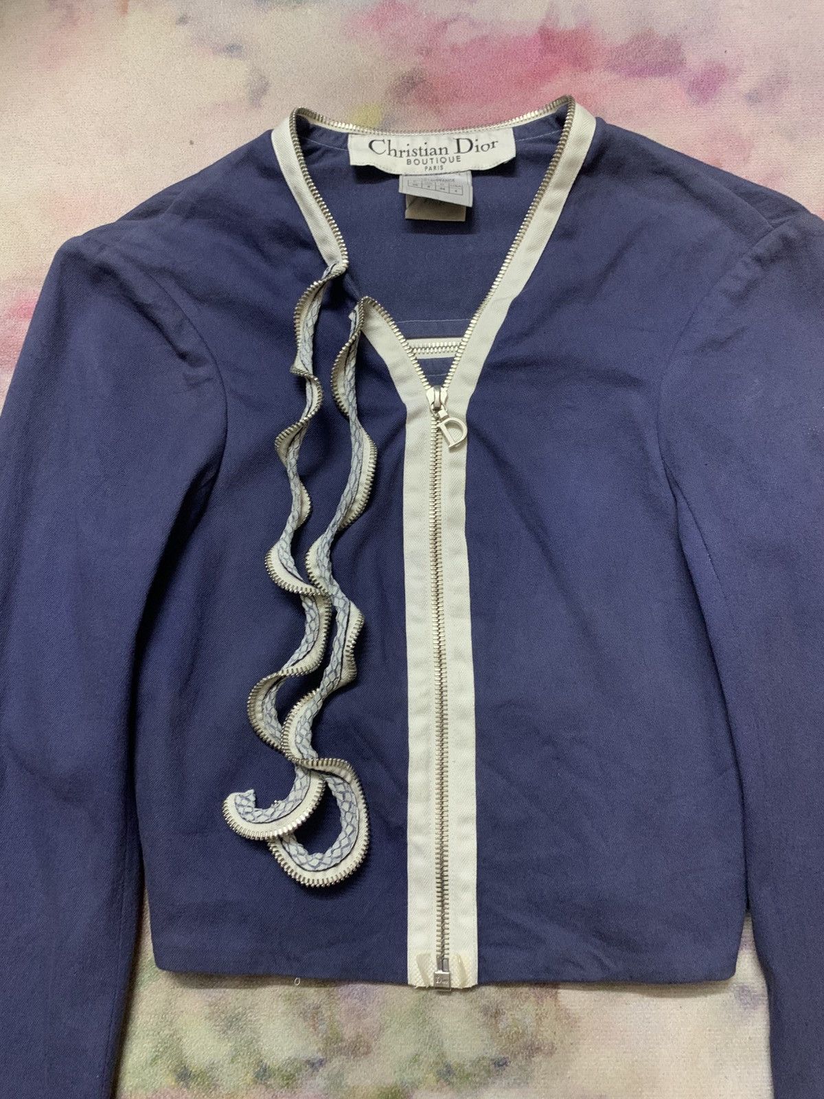 Christian Dior Monsieur SS2001 Runway Dior by Galliano Cropped Jacket Size XS / US 0-2 / IT 36-38 - 5 Thumbnail