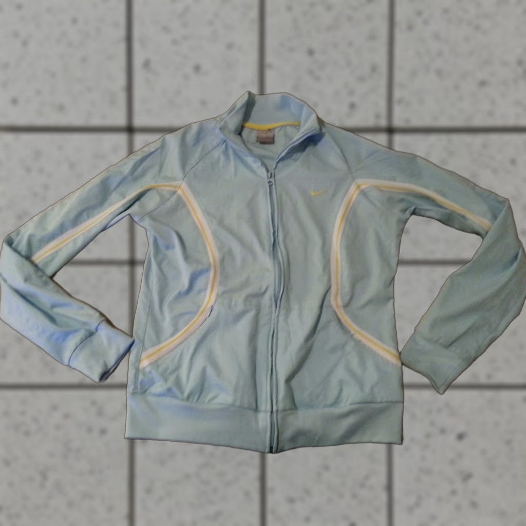 Nike Womens Nike Full Zip Jacket L Large Blue Size L / US 10 / IT 46 - 1 Thumbnail