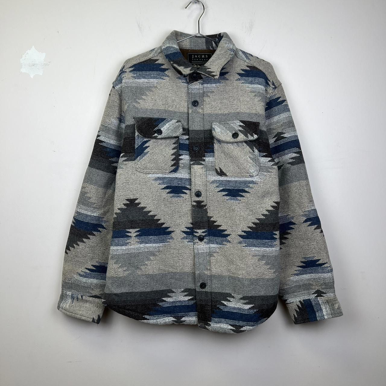 Native Jachs New York Aztec Pattern Flannel Shirt - Large Jacket Size US L / EU 52-54 / 3 - 1 Thumbnail