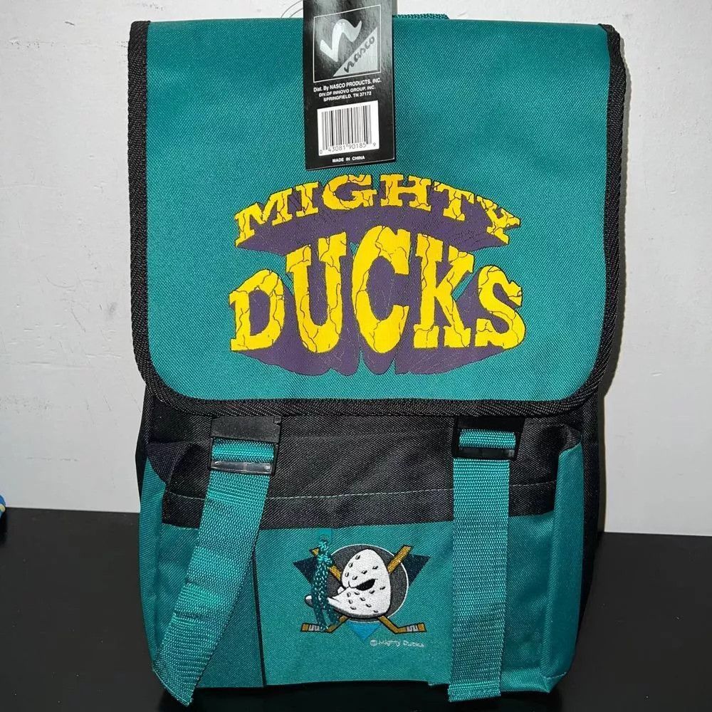 Vintage Mighty Ducks Retreat Backpack Bag NHL Nasco Little America Size ONE SIZE - 1 Thumbnail