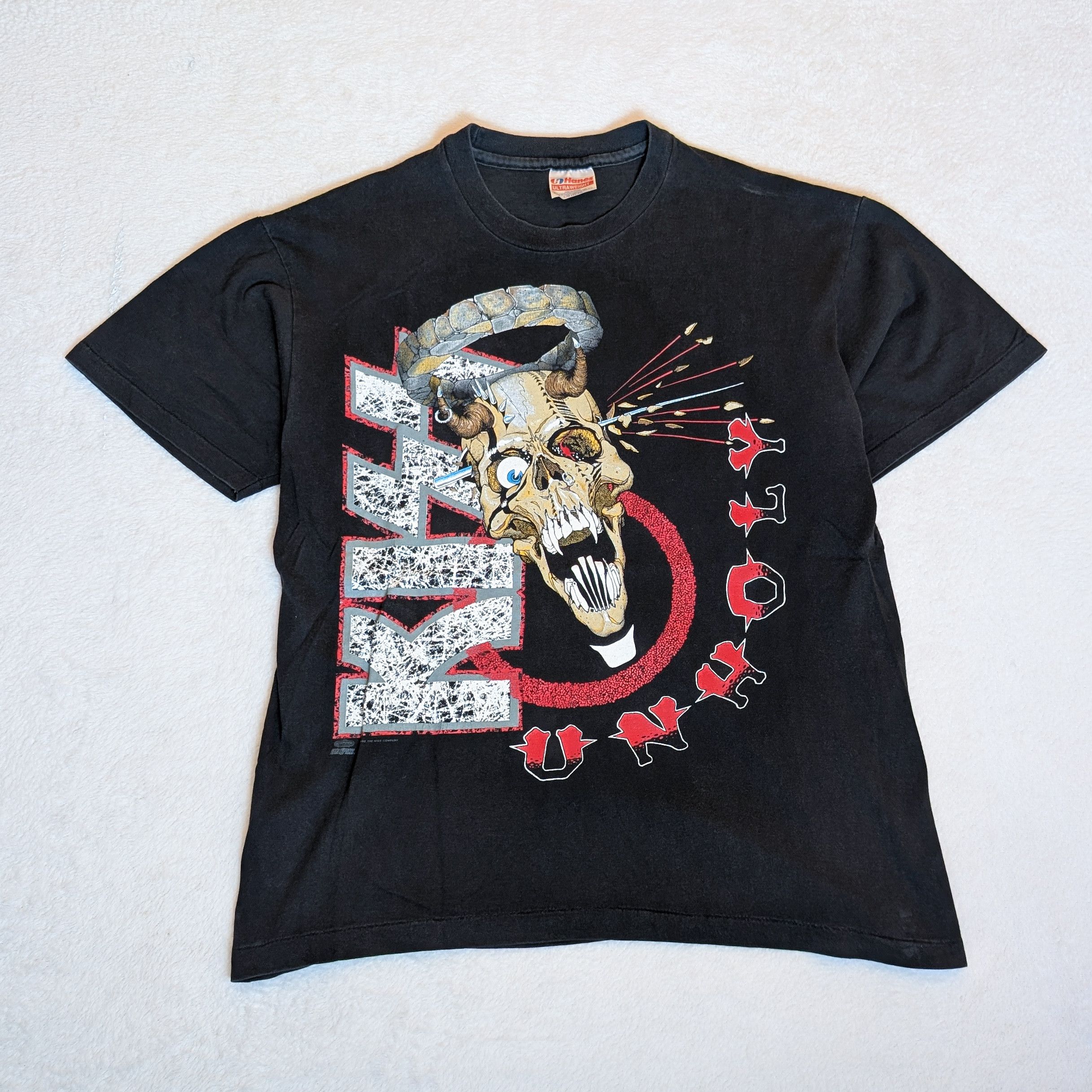 Vintage Vintage 1992 KISS Unholy Tshirt Size US L / EU 52-54 / 3 - 1 Thumbnail