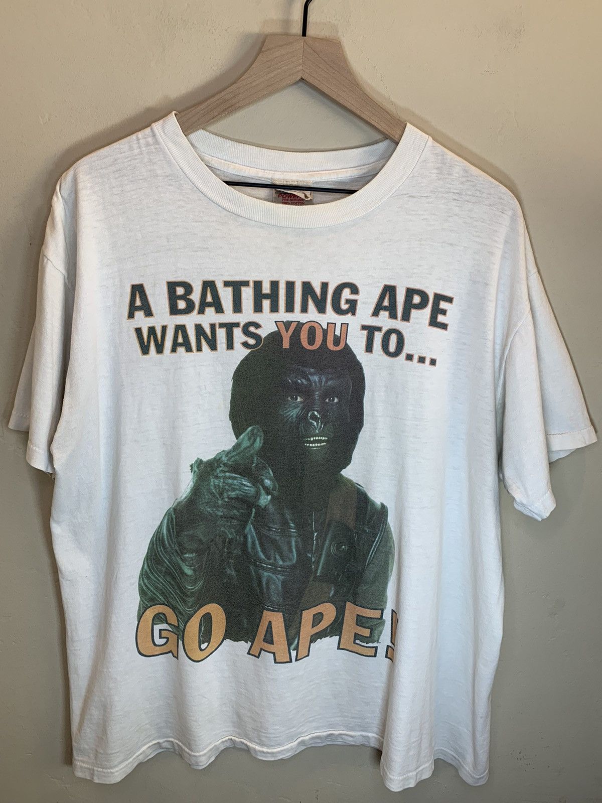 Bape × Vintage A Bathing Ape Wants You To Go Ape Tee | Grailed