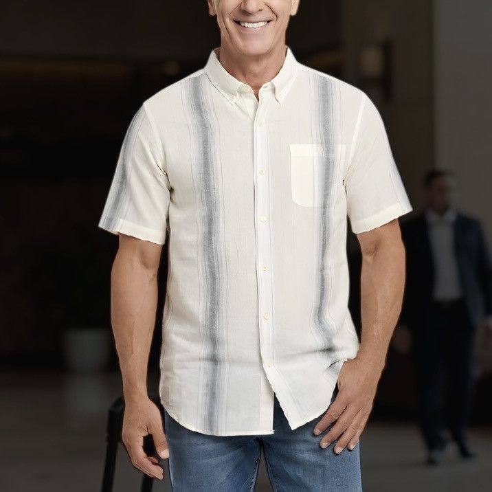 Ezekiel Ezekiel Men’s Steady Striped Short Sleeve Shirt Sz S Size US S / EU 44-46 / 1 - 1 Thumbnail