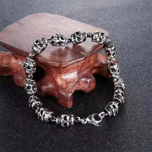Jewelry Kawashima x Aoi Skull Bracelet Y2K Punk Chain Gotch Size ONE SIZE - 8 Thumbnail