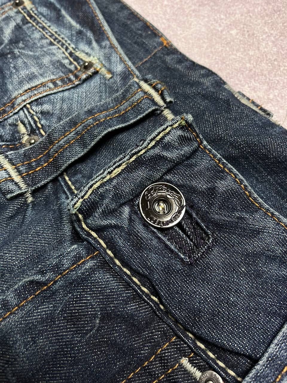 Vintage Ed Hardy Tiger Embroidery Baggy Jeans 34x33