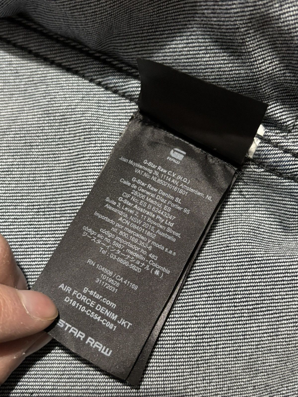 G-Star S Air Force Denim Jacket Blue Jean Dark Wash 5 Zip y2k vtg Size US S / EU 44-46 / 1 - 9 Thumbnail