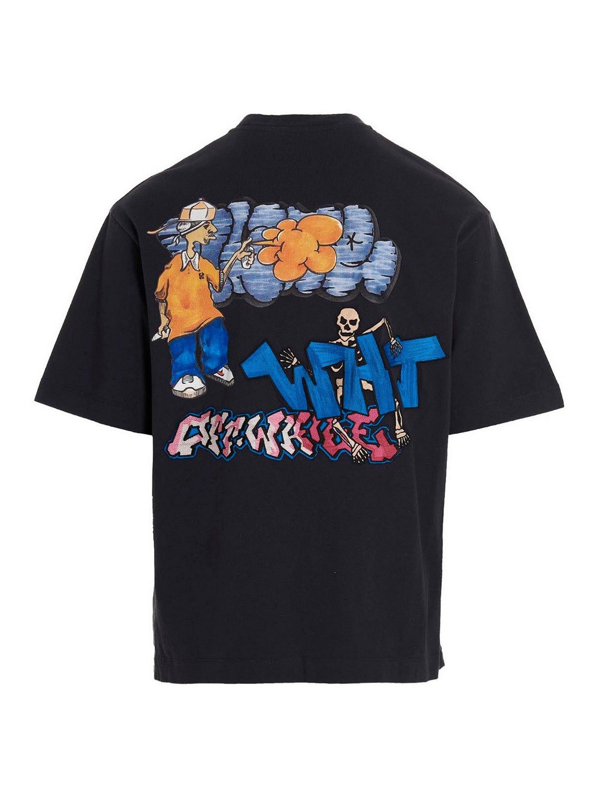 Off-White o1gr1nt0425 Graff Pupp Over Skate T-Shirt in Black Size US S / EU 44-46 / 1 - 2 Thumbnail
