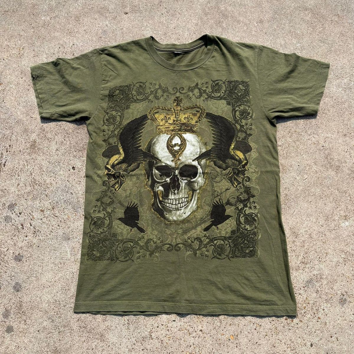 Affliction ❌SOLD❌Affliction Style Skull Crown Graphic Tee Size US S / EU 44-46 / 1 - 1 Thumbnail