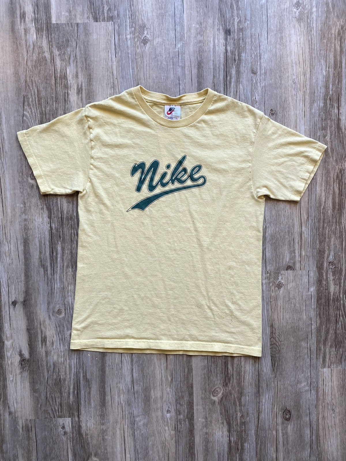 Nike × Vintage Vintage 90s Nike Script Logo Graphic Tshirt Size US S / EU 44-46 / 1 - 1 Thumbnail
