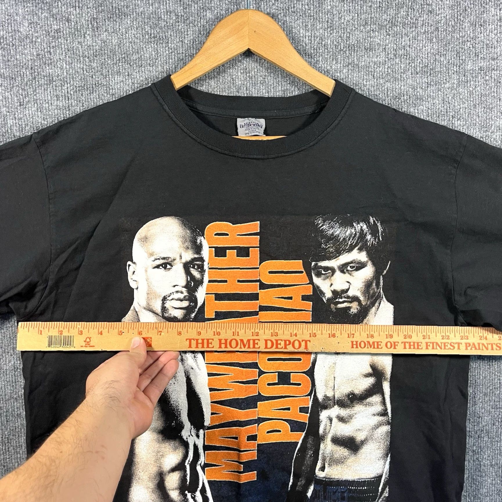 Vintage VINTAGE Manny Pacquiao vs Floyd Mayweather Mens XL Black Boxing Graphic T-Shirt Size US XL / EU 56 / 4 - 6 Thumbnail