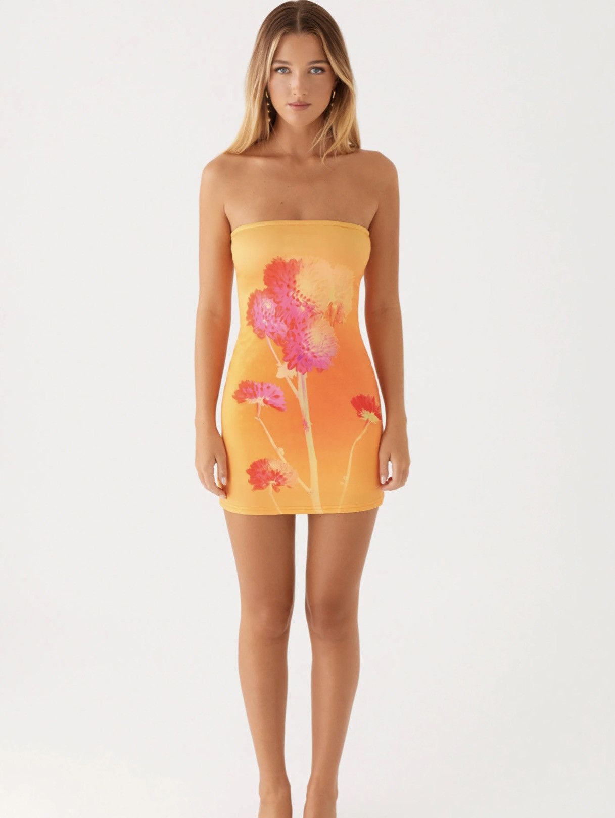 Other Peppermayo Caroline Mini Dress - Orange Floral Size S / US 4 / IT 40 - 3 Thumbnail