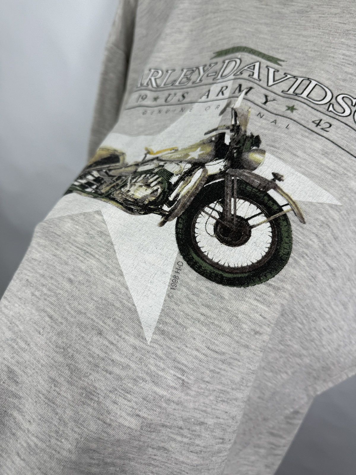 Harley Davidson 🇺🇸Vintage 1998 Harley Davidson WW2 Army Military WAL T-Shirt Size US XL / EU 56 / 4 - 6 Thumbnail