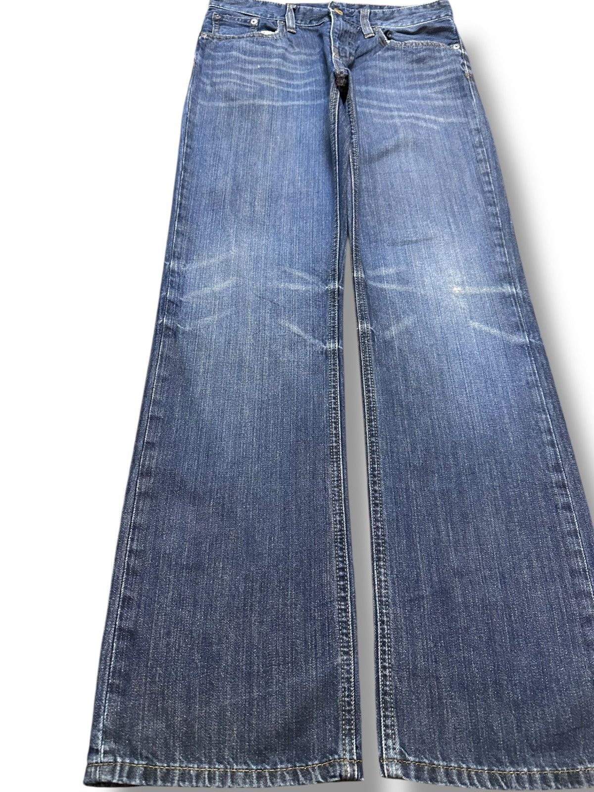 Polo Ralph Lauren Vintage Polo Ralph Lauren Blue Wash Whiskers Denim Size US 29 - 3 Thumbnail