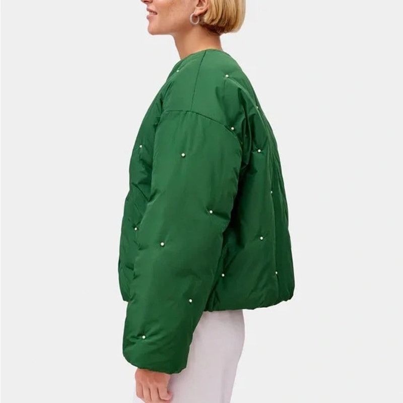 Sleeper NWT SLEEPER Puffer Jacket in Green with Pearl - Size S/M Size S / US 4 / IT 40 - 5 Thumbnail