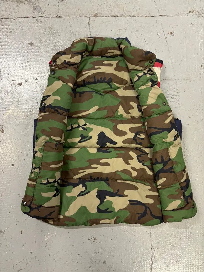 Polo Ralph Lauren 2010s Ralph Lauren Navy Camo Reversible American Flag Puffer Vest Size US S / EU 44-46 / 1 - 10 Thumbnail