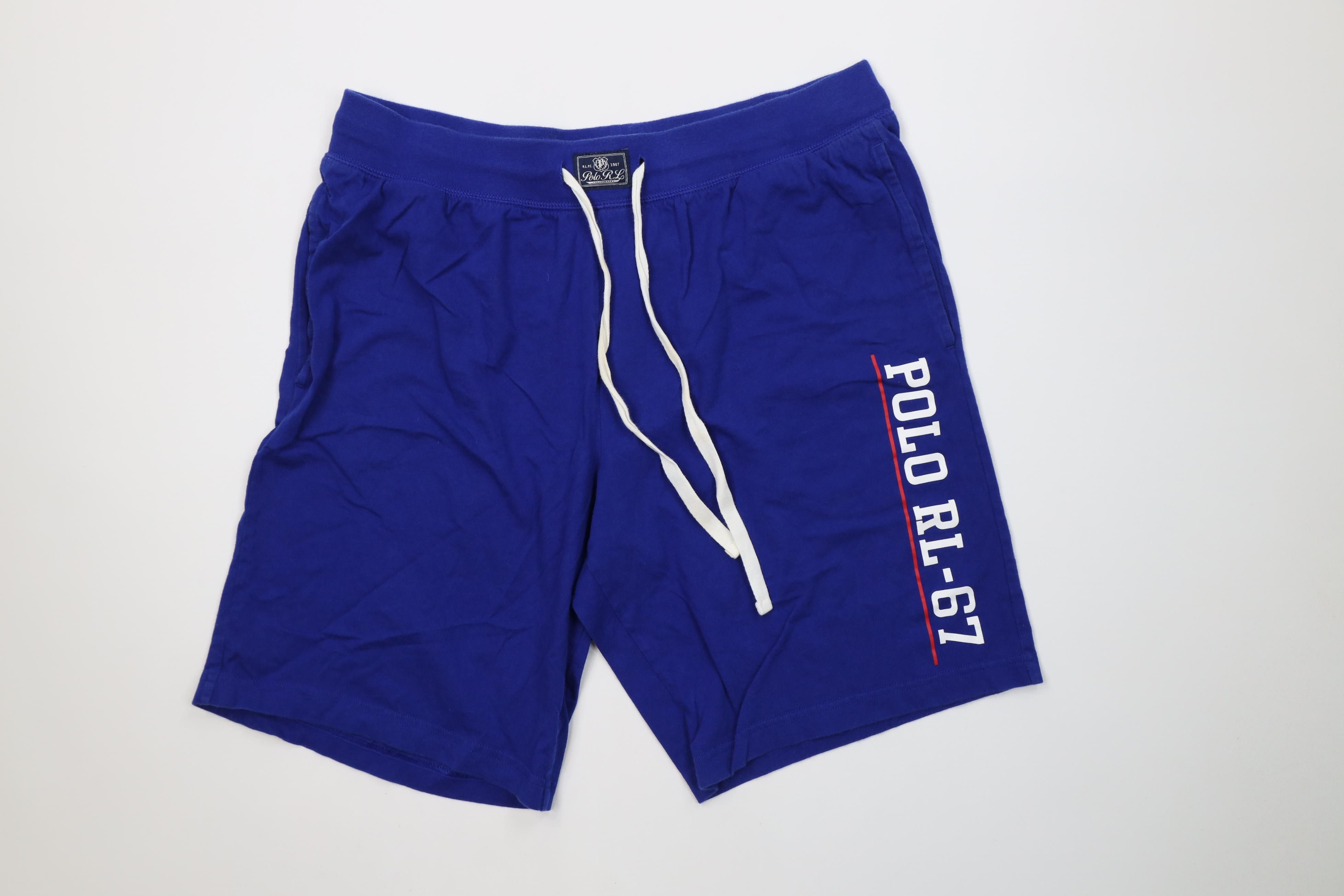 Polo Ralph Lauren Vintage Y2K Ralph Lauren Spell Above Knee Sleep Shorts Blue Size US 34 / EU 50 - 1 Thumbnail