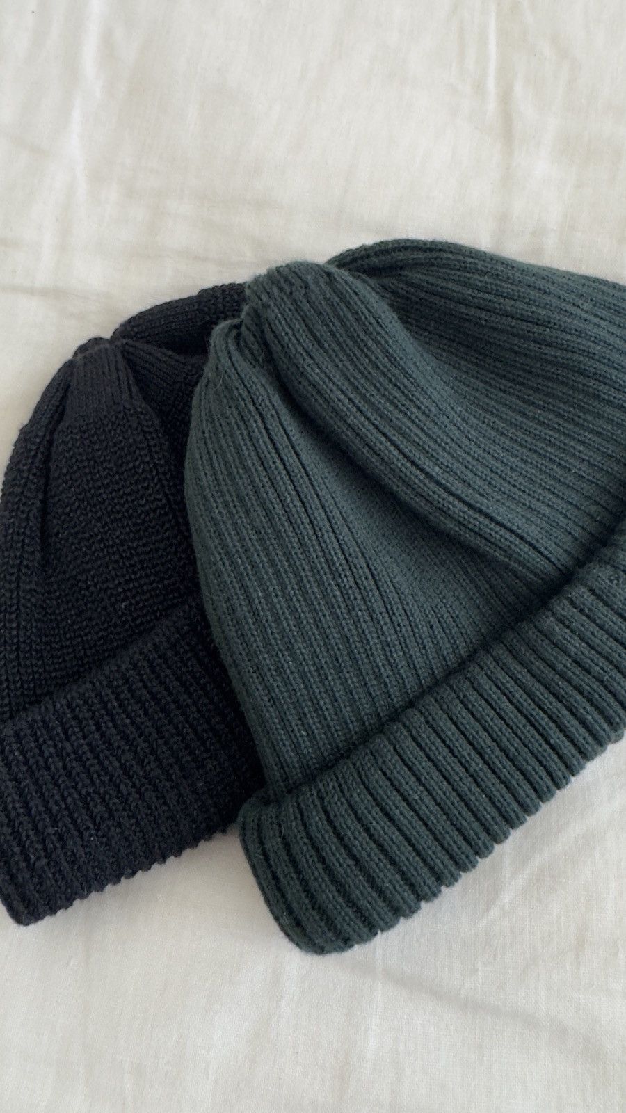 ROTOTO Cotton Roll-Up Beanie - Forest Green Size ONE SIZE - 3 Thumbnail