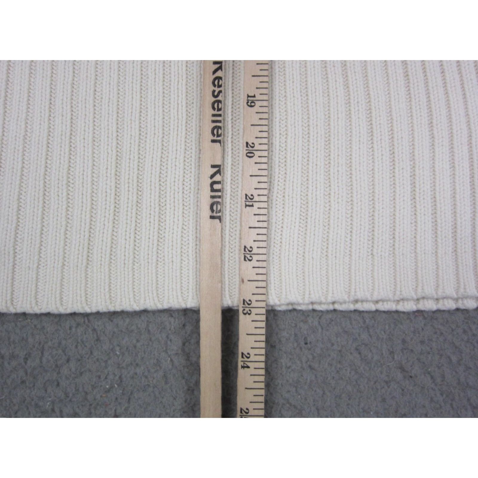 Vintage Vintage St. Johns Bay Sweater Women's Large Creme Mock Neck Ribbed Knit Pullover Size M / US 6-8 / IT 42-44 - 7 Thumbnail