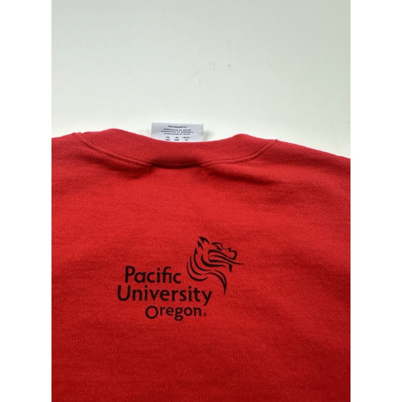 Champion Pacific University Sweatshirt Mens XL Red Christmas Sweater Oregon Champion Size US XL / EU 56 / 4 - 7 Thumbnail