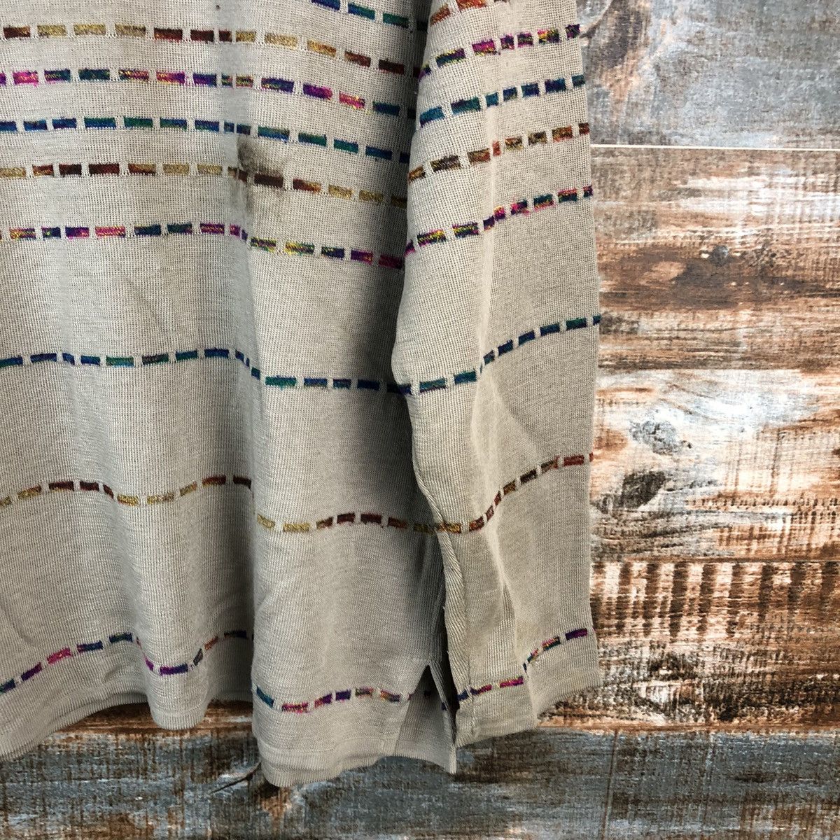 Homespun Knitwear × Japanese Brand DL Japanese Brand stripe Brown Knitwear #C438 Size US S / EU 44-46 / 1 - 15 Thumbnail