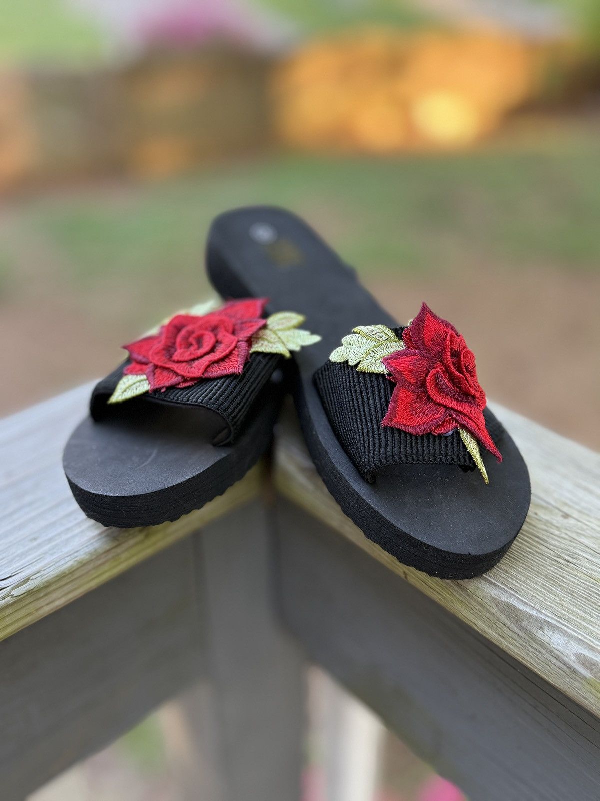 Other Embroidered Rose Patch Sandals Size US 8.5 / IT 38.5 - 1 Thumbnail