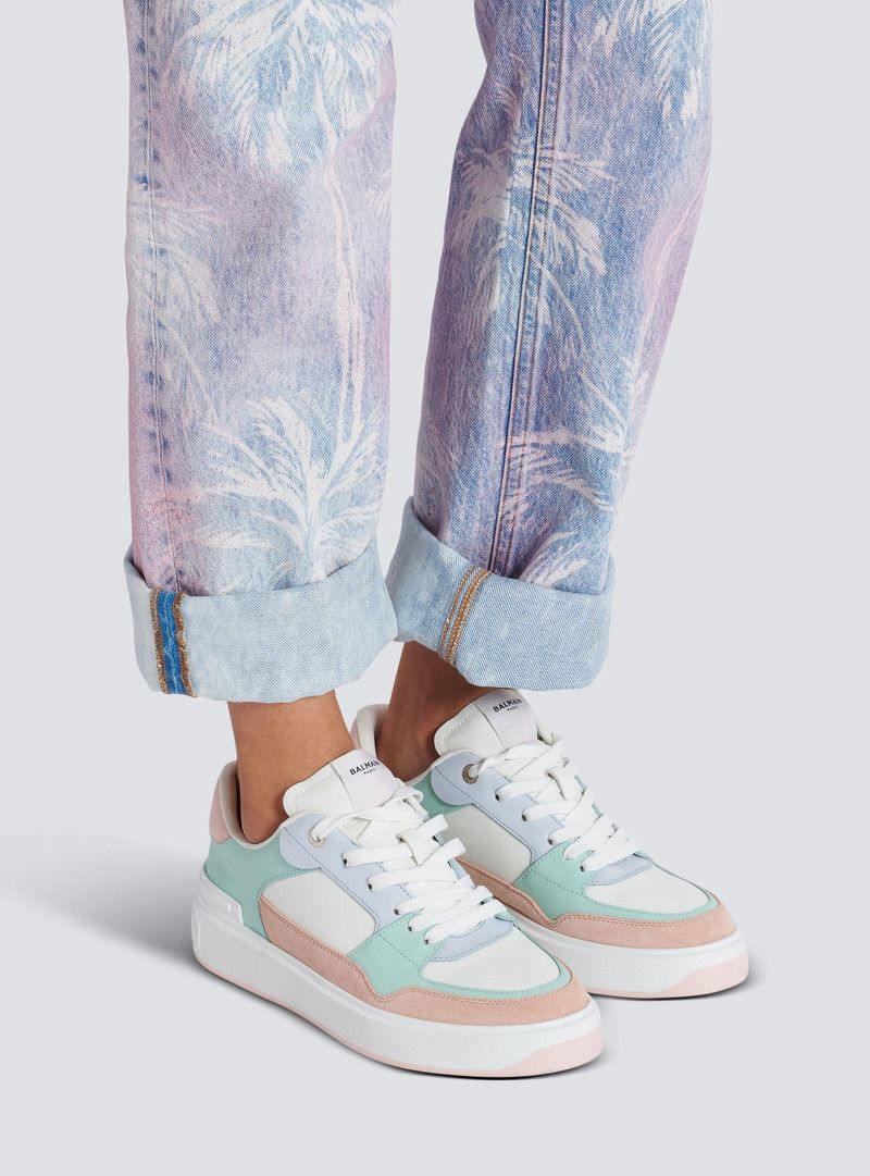 Balmain o1s1wg111225 B-Court Panelled Sneakers in Multicolor Size US 10 / IT 40 - 10 Thumbnail
