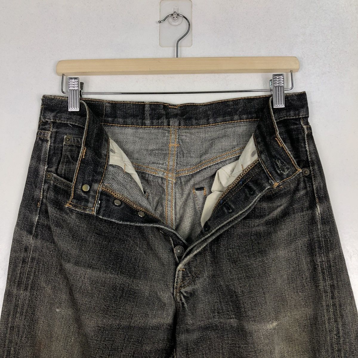 Hysteric Glamour 🔥Vtg Denime Japan Distressed Denim Jeans Punk Wear Size US 30 / EU 46 - 18 Thumbnail