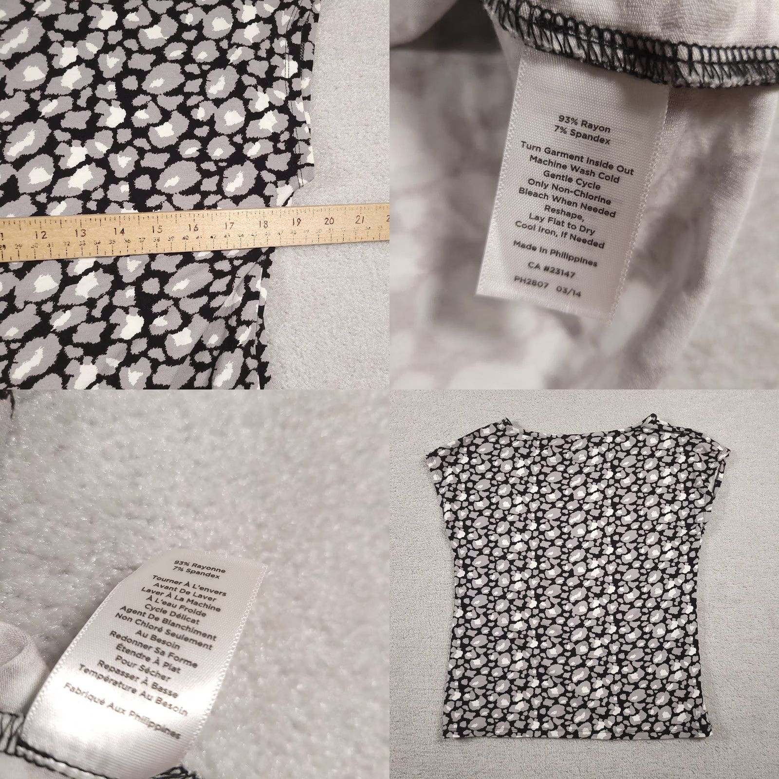 Talbots Talbots Shirt Womens Large Abstract Print Stretch Rayon Spandex Top Blouse Size L / US 10 / IT 46 - 8 Thumbnail