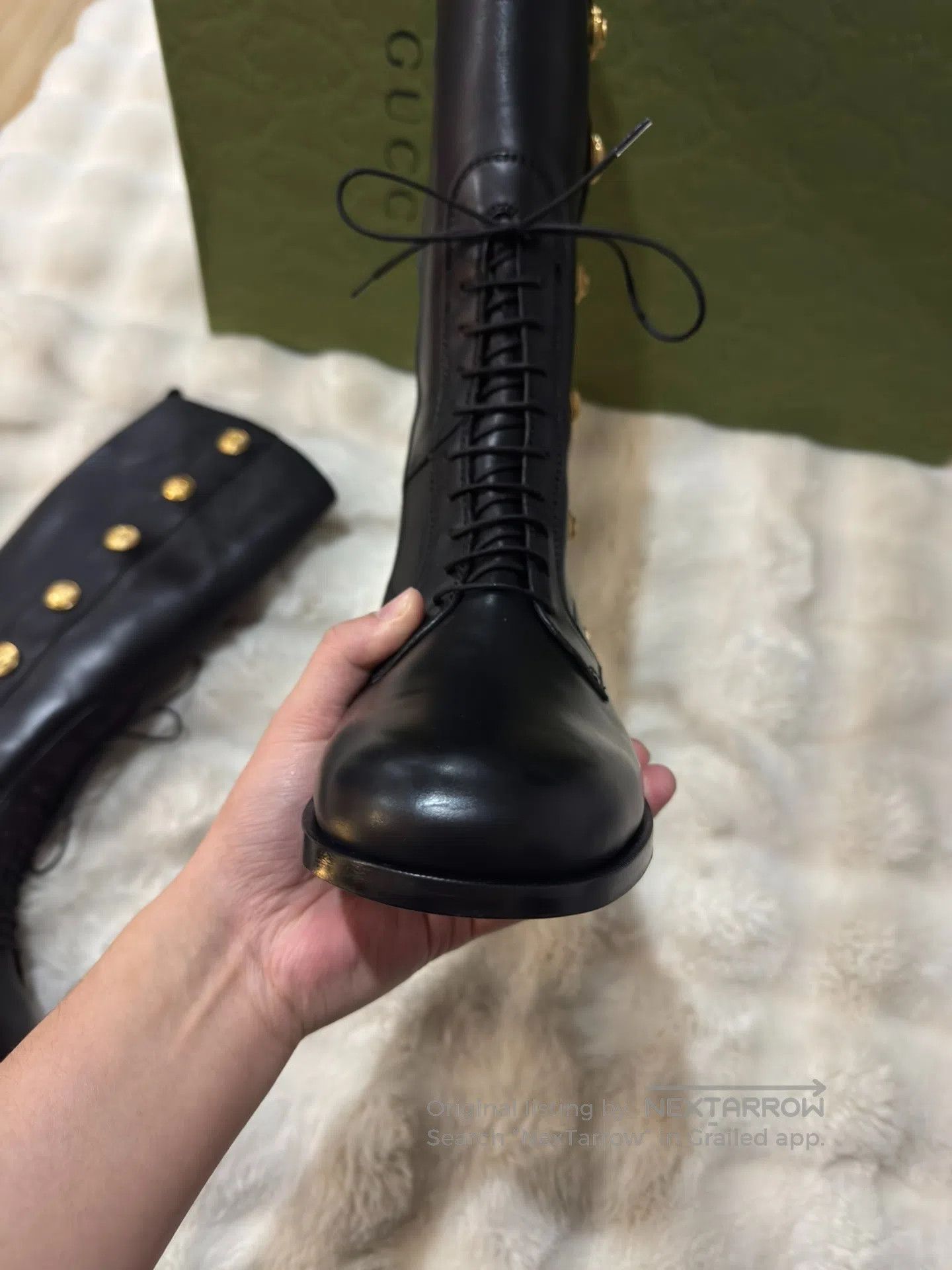 Gucci Guicci Black and Gold Men's Tall Boots| Size US 10 / EU 43 - 9 Thumbnail