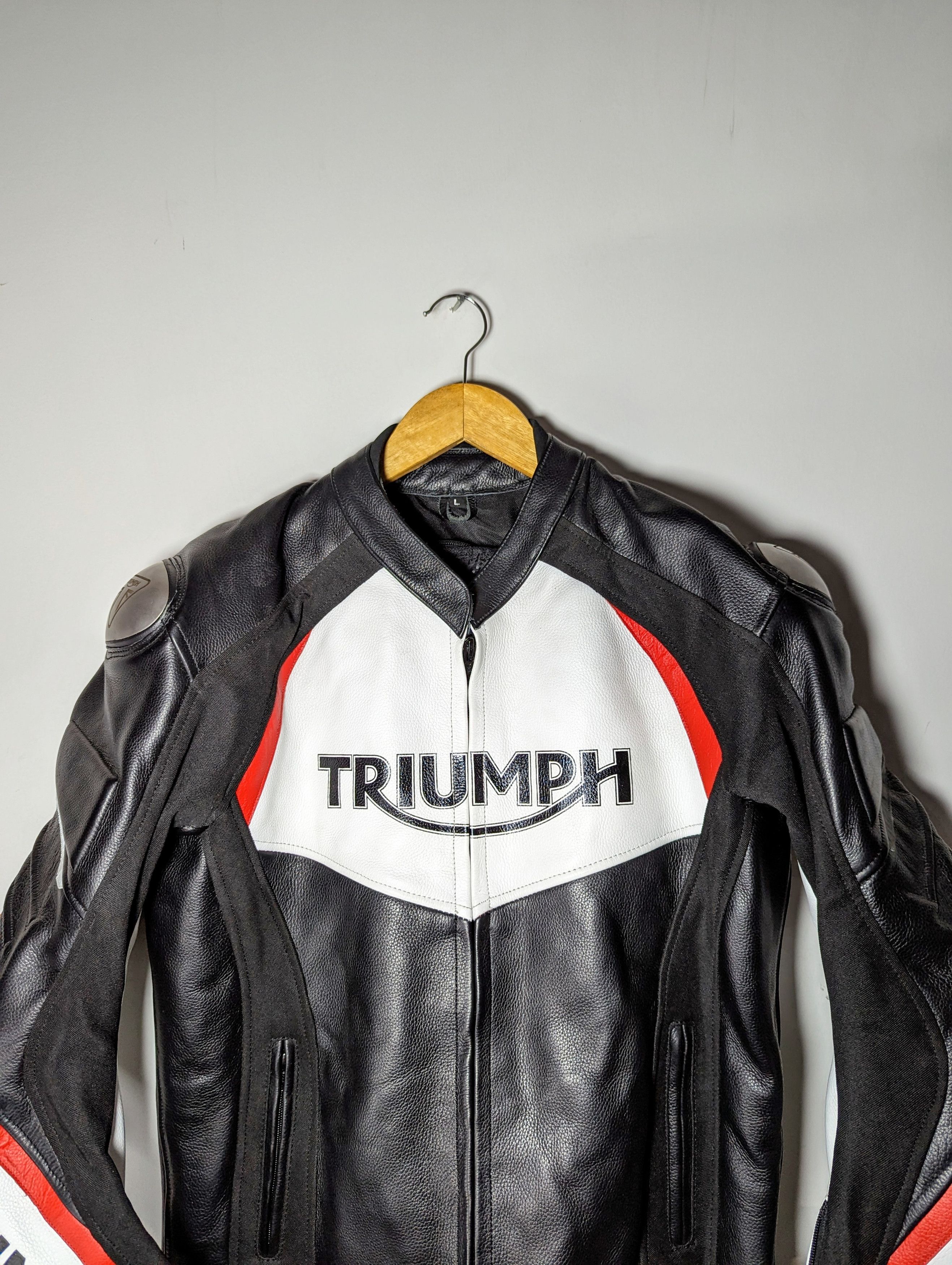 Other 🔥 Triumph 🔥 Motorcycles LEATHER JACKET RACING STREETWEAR Size US M / EU 48-50 / 2 - 3 Thumbnail