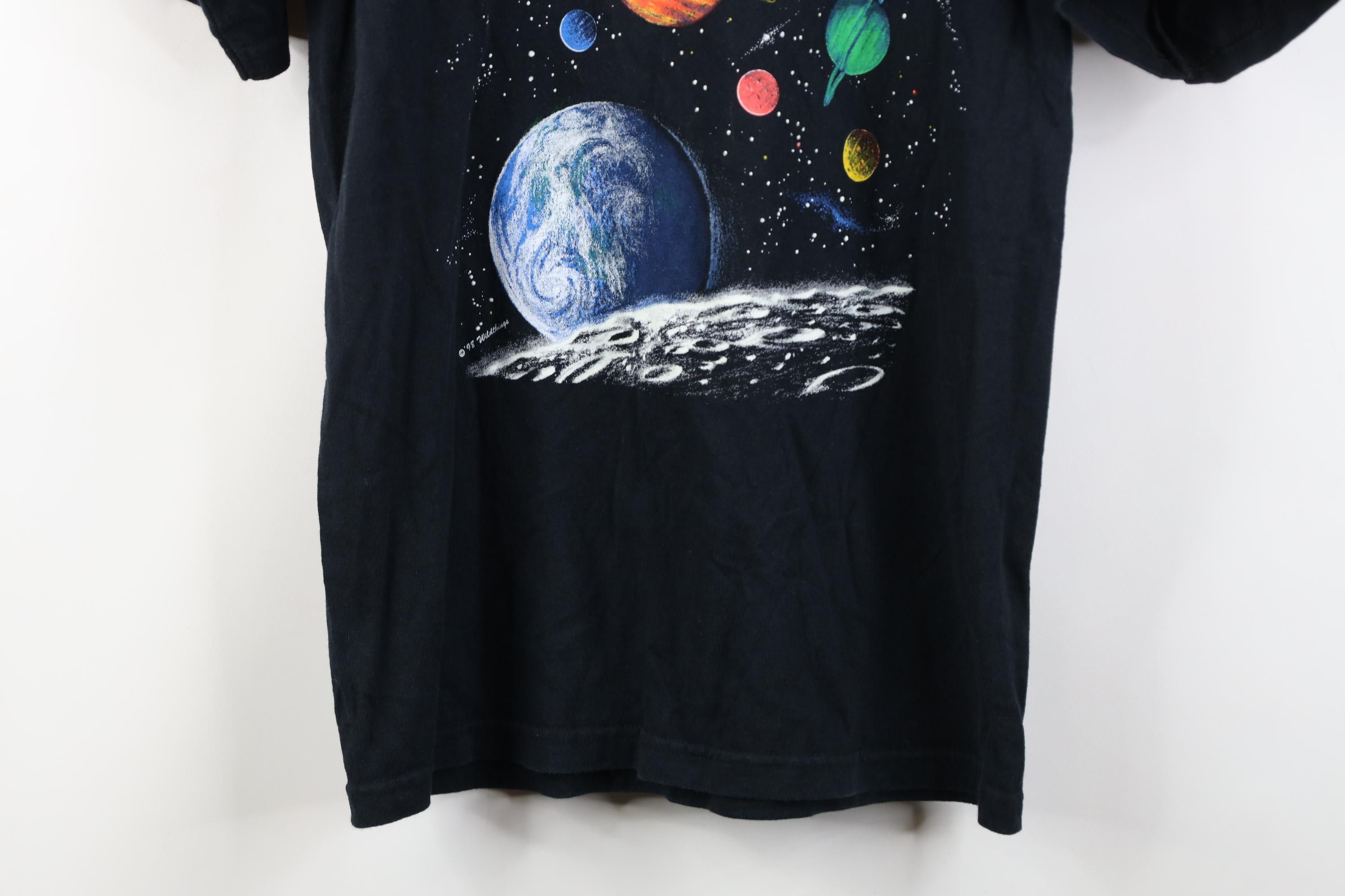 Vintage Vintage 90s Streetwear Space Planets Short Sleeve T-Shirt Size S / US 4 / IT 40 - 3 Thumbnail