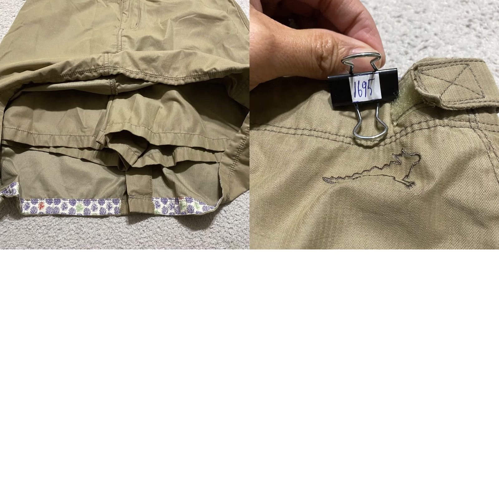 Vintage Horny Toad Skort Womens sz 14 Beige Mini Pencil Outdoor Hiking Cargo Pockets Size 36" / US 14 / IT 50 - 8 Thumbnail