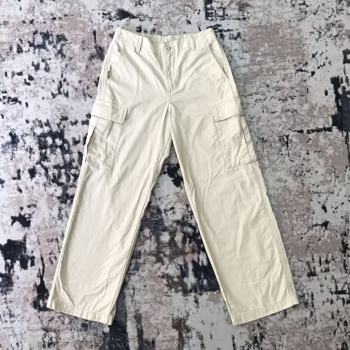 Uniqlo Cotton Baggy Style Cream White Cargo Pants
